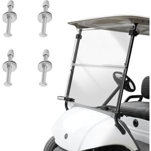 Golf Cart Windshield for Yamaha G29 2007-2016, Clear/Tinted Fold Down Windshield Anti-UV Impact Resistant