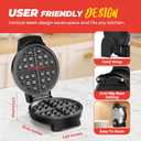 Waffle Maker, 7 Round Classic Belgian Waffle Iron, Adjustable Browning Control, Easy-Clean Nonstick Plates & Cool Touch Handle, Space Saving Storage, Stainless Steel