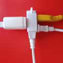 Heavy Duty,Extension Cord,Power Strip,2 Prong Flat Pin Plug Socket,3 Household Appliance Plug use for Household,Office,Travel,10A-15A/2000 watts (3.1 FT)