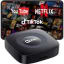 Ai Magic Box for Streaming Netflix/YouTube/TikTok, Wireless CarPlay Adapter Dongle Support TF Card for OEM Wired Car Play & Android Auto Cars