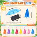 32 Pcs 1: 6 Scale Colorful Mini Umbrella for Decorations 11.8 Inch Cute Tiny Small Sunny Rainy Parasol Decor Miniature Umbrellas for Dolls Photography Props Home Supplies