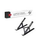 Laptop Stand for Desk, Adjustable Laptop Riser ABS+Silicone Foldable Portable Notebook Holder, Ventilated Cooling Notebook Mount Computer Stand for 10-15.6” Laptops,Tablets-Black