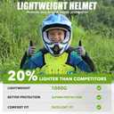 Youth Kids Dirt Bike Helmet DOT Approved, Full Face Motocross Set | 4-in-1 set includes goggles gloves storage bag, ultra-light design, adjustable visor and washable liner for ATV UTV, Small