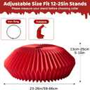 26in Christmas Tree Collar, Honeycomb Folded Paper Basket Skirt Collars, Christmas Tree Ring Base Stand Cover for Holiday Home Decoration(Red)