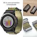 Nylon Sports Watch Band, 26mm Military Strap Compatible with Garmin Instinct 3 50mm/Fenix 8 51mm/7X/7X Pro/6X/6X Pro/5X/5X Plus, Tactix 7 Pro/ Delta, Quatix 6X/5X, Descent MK1/MK2, Instinct 2X, Foretrex 601/701, Enduro /Enduro 2/ Enduro 3, D2 (Small Wrist (6.4'' to 7.4''), Green)