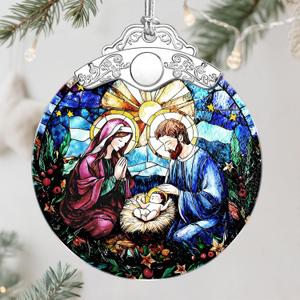 5 x Christmas Ornament, Christmas Tree Decor, Christian Ornament, Nativity Scene, Religious Home Decor, Christian Gifts, Religious Gifts, Gift Exchange, Gift Idea - Pattern A