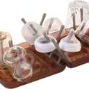 Travel Bottle Drying Rack Space Saving,Foldable Bottle Drain Rack with 16 Ribs,Portable Baby Bottle Drying Rack for Bottles,Breast Pumps and Other Feeding Accessories,Widely Used Daily Basis 