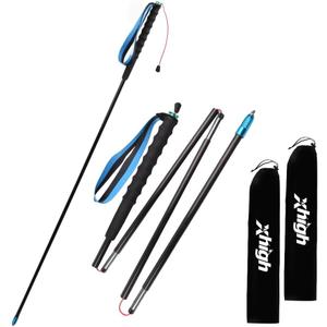 Ultralight Carbon Fiber Trekking Poles 2-Pack,Z-Pole Design Trail Running,Foldable Pair Fixed Length, Ultra Lightweight High-Density Carbon for Hiking, Running & Walking - Quick Lock System