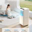Portable-Air-Conditioners-16,000-Btu - AC Unit 5 in 1 Wifi Smart Air Conditioner with APP, Fan & Dehumidifier, Remote, 24H, Window Kits Included Cooling for Large Room Indoor