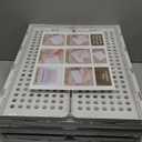 SNSLXH 5 Pack Stackable Closet Storage Basket, Multifunctional & Foldable Closet Organizer for Bathroom Kitchen Laundry Room Wardrobe Storage, Space-Saving Clothes Storage Drawer Organizer, White