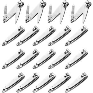 Bulk Nail Clippers with File - 50 Pack Multipack for Women & Men, Swing-Out Nail Cleaner, Mini Small Fingernail Clippers Attached Filer, Durable 2.36-Inch Clippers Bulk (50 Count)