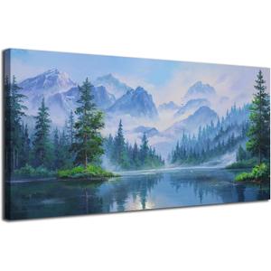 Ardemy Large Landscape Wall Art Nature Canvas Textured Forest Scenery Pictures Wall Decor Living Room Paintings Artwork Bedroom Home Office,40"x20"