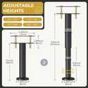 Slumber Adjustable Bed Legs  Heavy Duty Metal Bed Frame Support Legs, Height Adjustable Mattress Sag Solution & Bed Slat Center Support, Reinforced Stability Risers (4 Pcs, 9.8 to 16.5 Inchs)