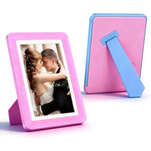 5x7 Picture Frame,2 Pack, Fits 5x7 Photo or 4x6 with Mat, Acrylic Front & Durable ABS Frame, Shatterproof UV-Resistant Tabletop Display, Vertical/Horizontal Home Dcor Frame, Double Colors