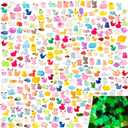 300pcs Mini Resin Animals Many Styles Variety Tiny Animals Figures Miniature Little Small Animal Figurines Bulk for Micro Fairy Garden Landscape Accessories Hide Crafts Decor Aquarium