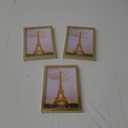 upsimples 4x6 Picture Frame Set of 3, Made of High Definition Glass for 4 x 6 Gold Frames, Wall and Tabletop Display Thin Border Photo Frame for Home Dcor