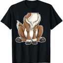 Funny Reindeer Adult Kids Men Women Brown Deer Costume T-Shirt Size L