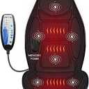 Snailax Back Massager with Heat, Memory Foam Chair Massage Pad, 5 Massage Modes & 2 Heat Settings, Seat Massager for Office Chair,Home Use