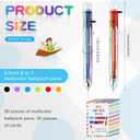 Sabary 30 Sets End of Year Student Gifts from Teacher 0.5mm 6 in 1 Multicolor Ballpoint Pen Retractable with You Are Awesome Cards Classroom Party Favors Bulk for School Office(Classic Style)