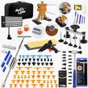 Super PDR Paintless Dent Repair Kit, Dent Puller Kit, Car Dent Removal Tools with Dent Lifter, Bridge Puller, Slide Hammer 2 in 1 T-Type Slide Hammer for Repair Door Ding, Creases and Hail Damage