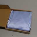 Knlpruhk Silk Fitted Crib Sheet 28" x 52" Surface (100% Pure Mulberry Silk)  9" Deep Pocket (Satin) for Baby Hair 19 Momme 6A High Grade Fibers Ultra Soft Smooth Breathable Lt Blue