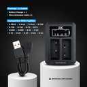 NP-W126 NP-W126S Battery Charger Dual Charger Built-in USB Cable for Fujifilm X100VI X-T50 X-T30 II X-S10 X Half X-PRO3 X-Pro2 X-Pro1 X-T30 X-T20 X-T10 X-T3 X-T2 X100V X100F X-E5 X-E4 X-E3 X-M5 X-T200