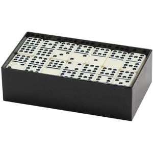 CHH 2312 Double 9 Jumbo Ivory Dominoes in Black Box, 8.25-inch Length