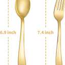 N9R 100PCS Gold Plastic Silverware, Heavy Duty Disposable Cutlery Set for Parties, Disposable Plastic Spoons and Forks Includes 50 Gold Spoons and 50 Forks for Wedding, Birthday, Dinner