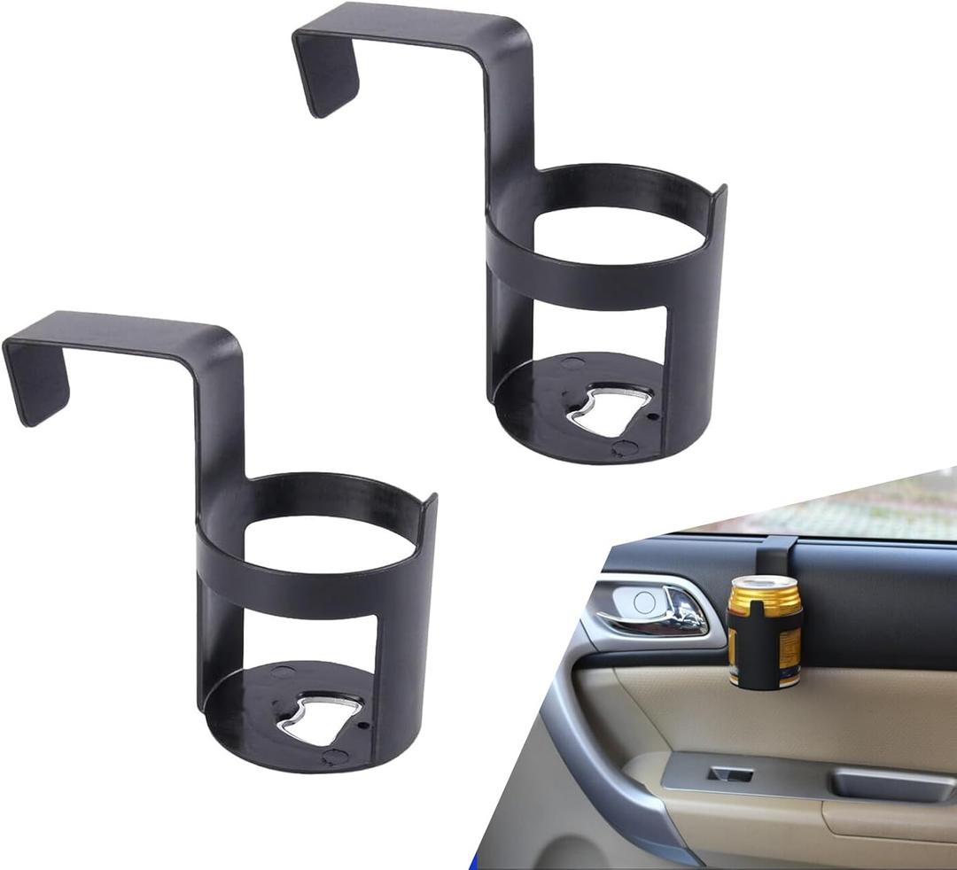 2 PCS Car Cup Holder, Portable & Anti-slip & Anti-friction Design, In-car Storage for Drinks Phone Tea Cup during Driving, Universal for Most Vehicles (Black #11)
