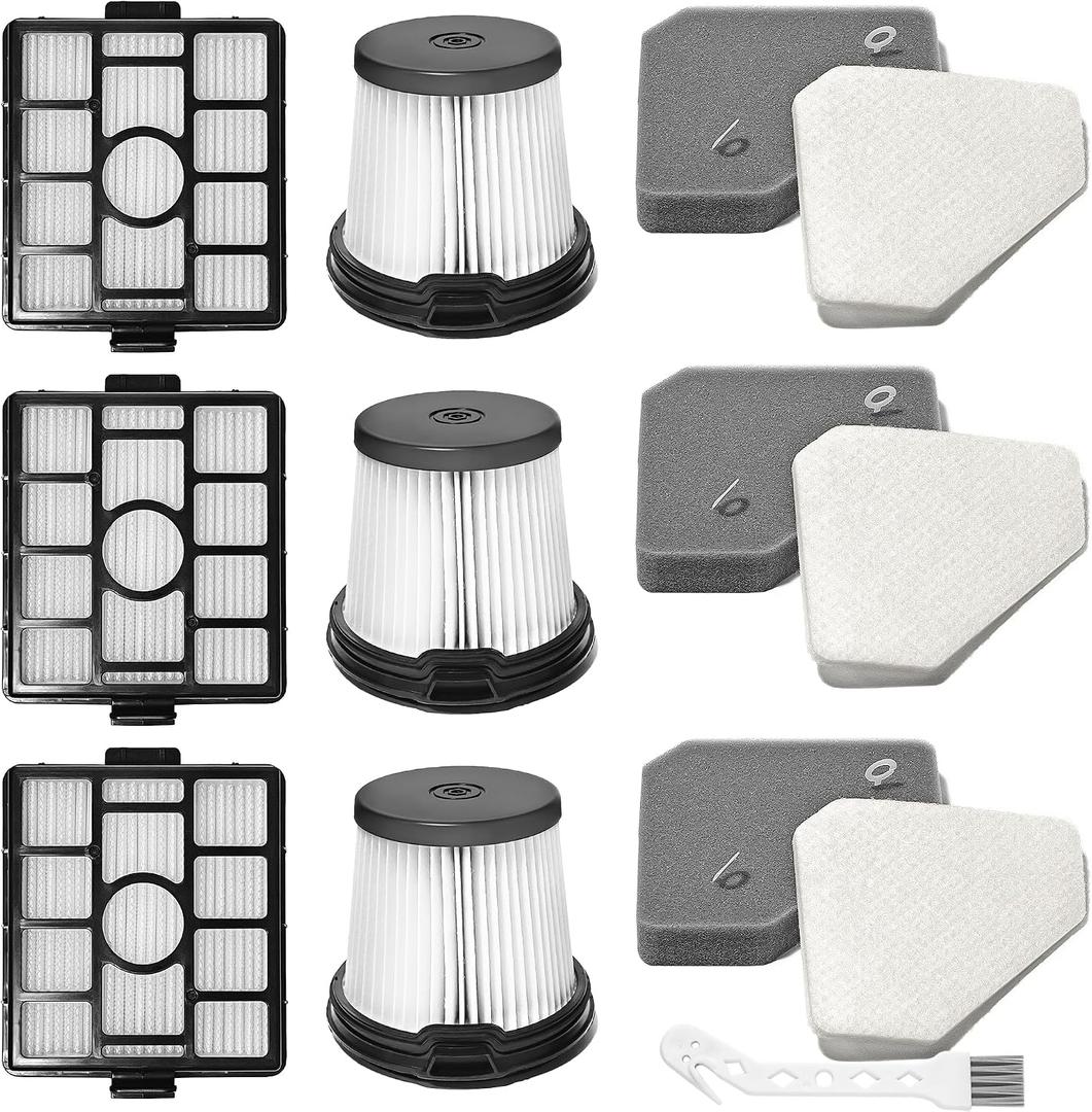 BU3523 BU3521 BU3120 HEPA Filter Replacement Compatible with Shark BU3521 Clean Lightweight Cordless Stick Cleaner, Shark BU3523 Clean and Empty Cordless Stick Vacuum, Auto Empty System (3 Pack)