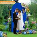 HEMMOTOP Blue Arch Cover 7.2 ft (No Arch Backdrop Stand), Spandex Wedding Balloon Stretchy Arch Backdrop for Photo, Round Top Stand Covers for Party Birthday Baby Shower Anniversary Decoration