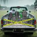 Halloween Trunk or Treat Car Decorations Kit Cemetery Style Outdoor Decor with Tombstone Spider Web Graveyard for Car Garage Door Entryway Archway Decor