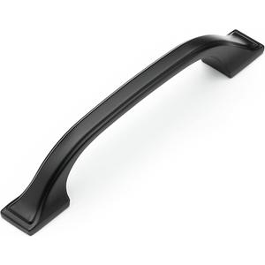 Ravinte 3 Pack Black Cabinet Pulls 3 Inch Kitchen Cabinet Handles Matte Black Handles for Kitchen Cabinet Hardware Arch Cabinet Handles for Drawer Dresser Curved Drawer Handles