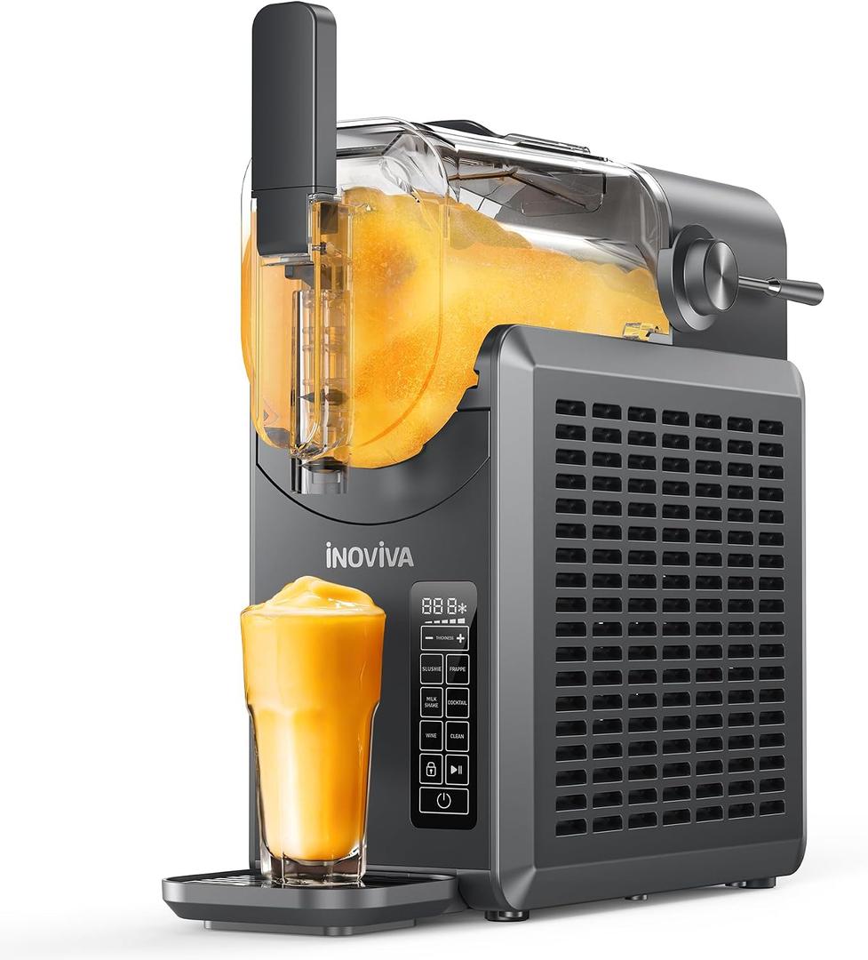 INOVIVA 88oz Slushie Machine, No Ice Needed, Countertop Frozen Drink Maker for Margaritas, Smoothies, Frappes, Milkshakes & Frozen Beverages