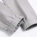 Mens Casual Cargo Joggers Pants Elastic Waist Slim Fit Stretch Chino Work Pants Twill Track Sweatpants Trousers (Gray)