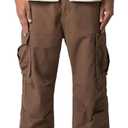 mnml Men's Mnml Men's Ultra Baggy Vintage Cargo Pants (29, Brown)