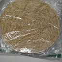 Round Woven Placemats Set of 6, 13 inch Plate Chargers with Coasters Set of 6, Natural Place mats for Dining Table Decor, Boho Farmhouse Rustic Rattan Wicker Table Mats Chargers for Dinner Plates