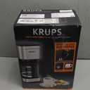 KRUPS Coffee Maker 10 Cups Simply Brew Stainless Steel Drip Coffee Maker, 900 Watts Coffee Filter, Drip Free, Dishwasher Safe Pot , Black & Silver