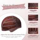 Pink Wigs for Women Long Wavy Wigs with White Highlight 28 inch Middle Part Curly Wig Natural Looking Synthetic Wigs Thick Soft Long Pink Wig Hair Replacement Wigs for Daily Party Costume Use