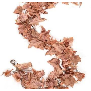 Pink Fall Garland, Fall Garland Maple Leaf, 6FT/PCS for Thanksgiving Christmas Home Outdoor Wedding Decoration (1Pcs) -C