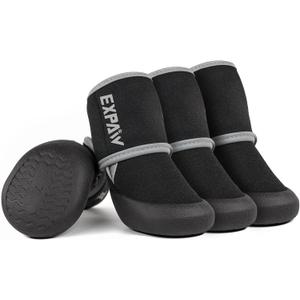 EXPAWLORER Waterproof Dog Shoes for Small Medium Large Dogs, Summer Dog Shoes for Hot Pavement, Hiking Walking, Reflective Dog Booties for Outdoor Snow Rain Days, Anti-Slip Dog Boots & Paw Protectors