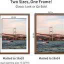 YESKAY 18x24 Picture Frame Brown Set of 3, Display Pictures 16x20 with Mat or 18 x 24 Without Mat, Poster Frames 18x24 for Wall Hanging Horizontal and Vertical
