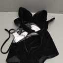 Anime Women's Bunny Girl Costume One Piece Bodysuit Halloween Cosplay Catsuit Bunny Headband Stockings Set. Size L