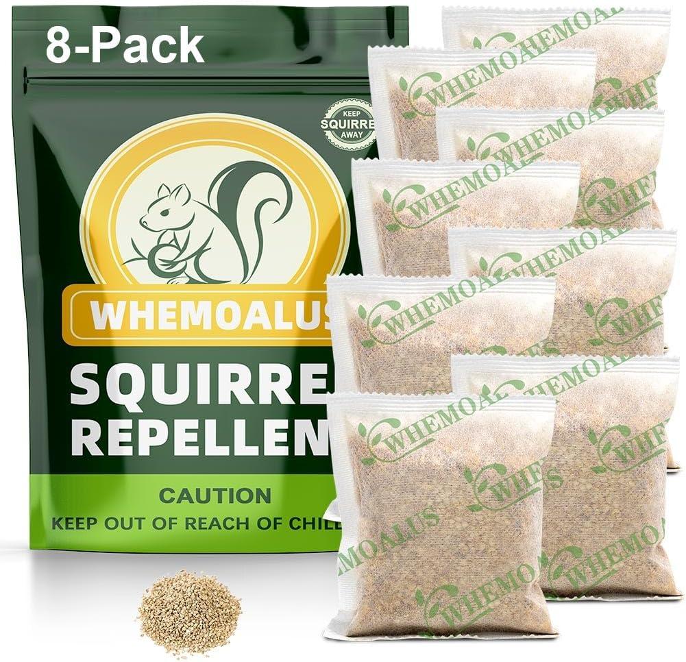 DALIYREPAL Squirrel Repellent Outdoor, Chipmunk Repellent Outdoor,Squirrels Repellent for Garden, Outdoor Squirrels Repellent for Attic, Squirrel Deterrent Mint, Keep Squirrel Away for Plant -8 Packs