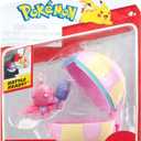 Pokmon PKW3631 Clip 'n'Go Pok Ball Forgita & Healing Ball, Official Pokball with 5 cm Figure