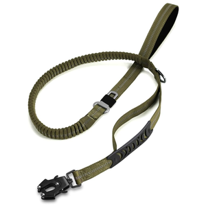 TwoEar 6FT 1IN Strong Green Dog Leash with 2 Padded Handles, Traffic Handle Extra Control, Comfortable Soft Dual Handle, Auto Lock Hook, Reflective Walking Lead for Small Medium and Large Dogs