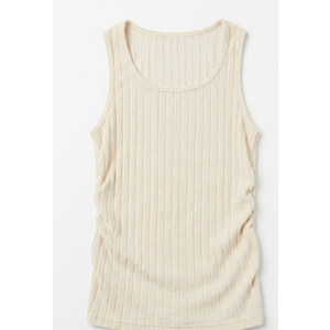 ANRABESS Womens Sleeveless Scoop Neck Tank Tops Summer Basic Top Casual Soft Slim Fit Racerback Shirts 2026 Trendy Outfits Light Khaki