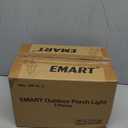 EMART Outdoor Porch Sconce LED Exterior Wall Light Fixtures, Special Handling Anti-Corrosion Plastic Material, Waterproof Security Lamp for Garage, Front Door, House - 2 Pack, Black (Bulb Included) (No Sensor)