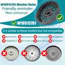 Washer Rotor W10006482, W10915701 Washer Motor Rotor, Washing Machine Assembly Replacement Parts, Compatible with Kenmore,Whirlpool