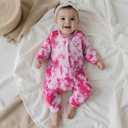 3 x Infant Baby Boys Girls 3 Pack Footless Rompers Long Sleeve Tie Dye Zip-up Jumpsuit Fall Clothes 3pcs Outfit Set